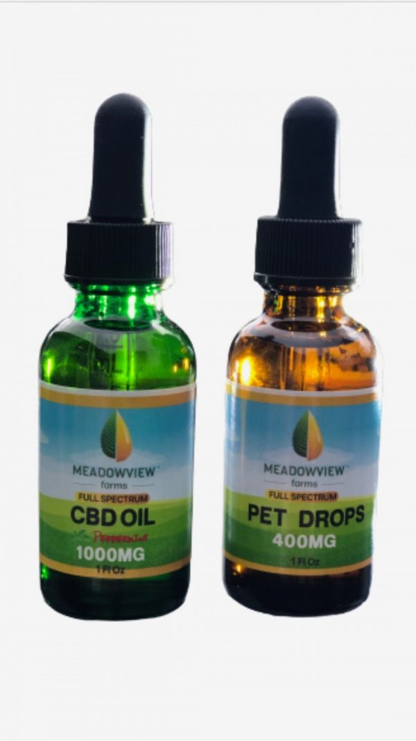 COMBO PACK 1000 mg Peppermint Oil and 400 mg Pet Drops